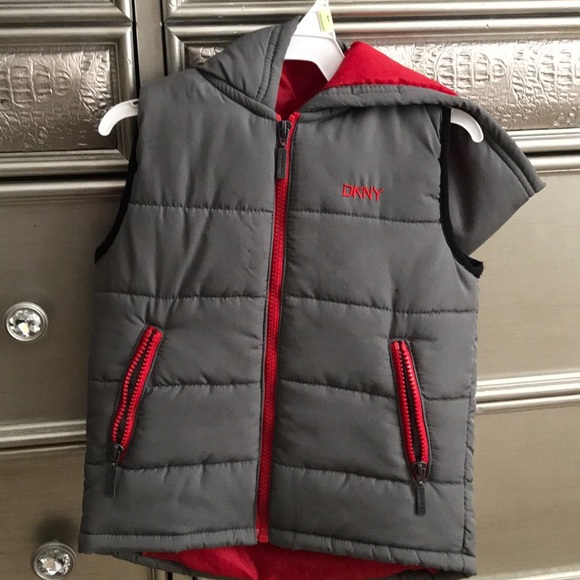Boys DKNY Sleeveless Jacket Vest - Picture 1 of 3